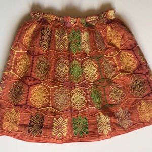 PEEK Embroidered Girls Skirt Size 10 Boho Short Skirt